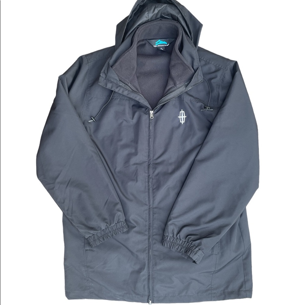 Mens Tri-Mountain Black Winter Jacket Size XL